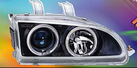 DJ-HD6200  CIVIC '92~95 GEN III w/Magic Rings Projector Head Light